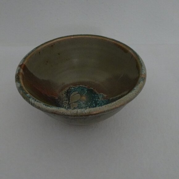 Studio Art Pottery Terracotta Bowl Signed Pattern Nature/Abstract Style - Picture 3 of 11